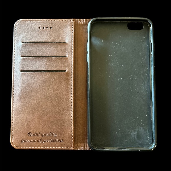 iPhone 6 Plus/6s Plus Leather Wallet Phone Case - Picture 5 of 6